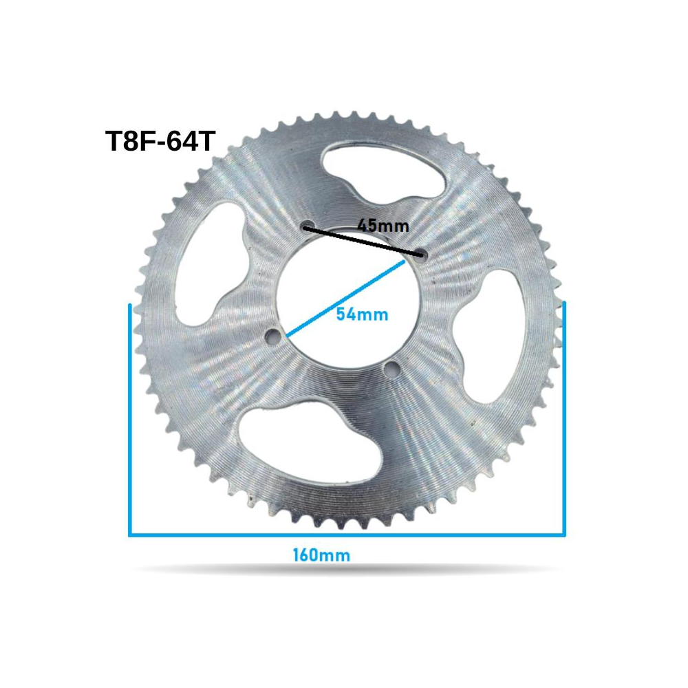PLATO CADENA T8F 54mm 64T R10