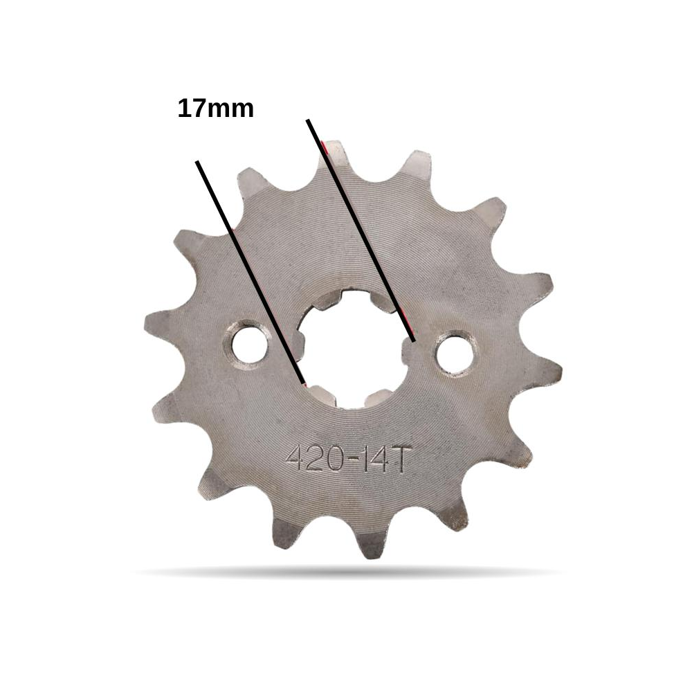 PIÑON SALIDA 420 14T 17MM