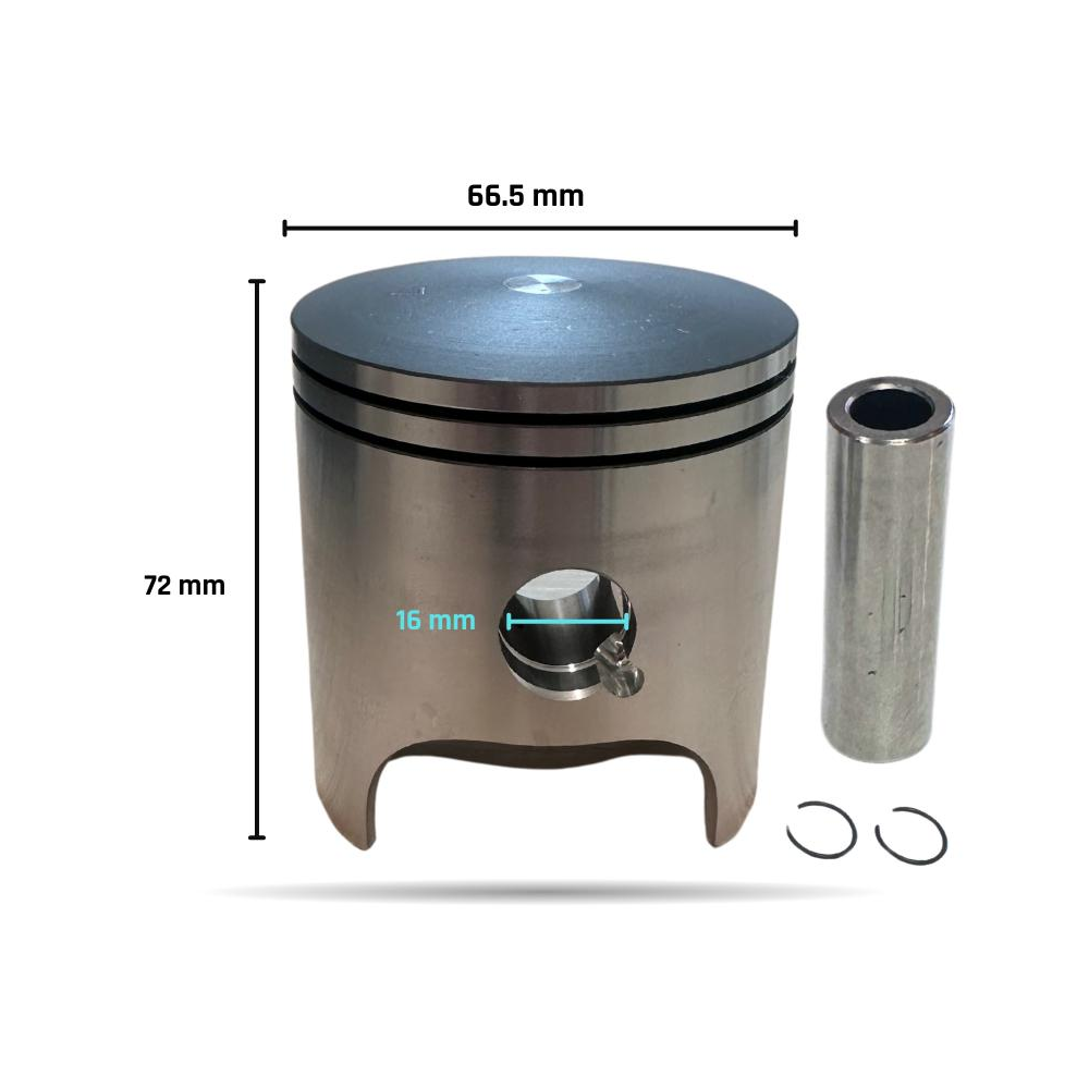 PISTON 66 5MM MOTOCROSS K8 250 ZIZ RACING 